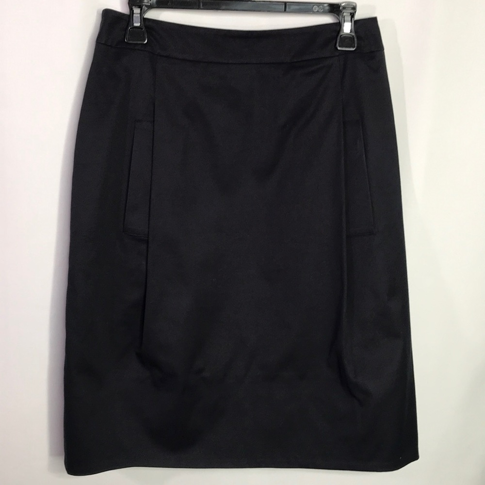 Akris Punto Skirt Pockets Navy Blue Size 8